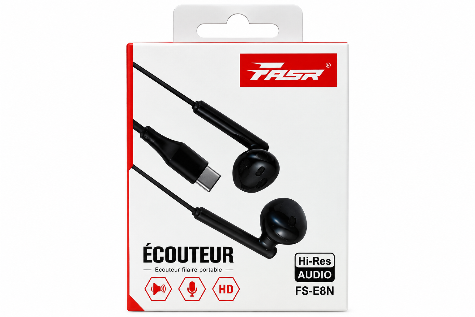 Écouteurs filaires USB‑C avec microphone