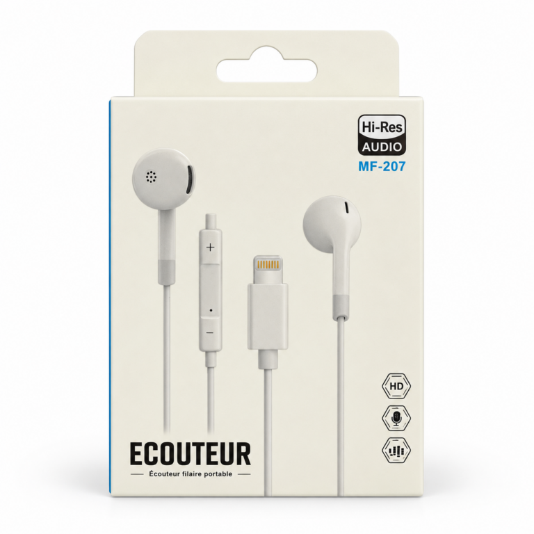 Écouteurs filaires Lightning avec microphone-FASR