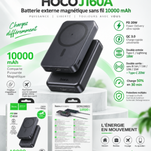 Batterie externe magnétique sans fil 10000 mAh