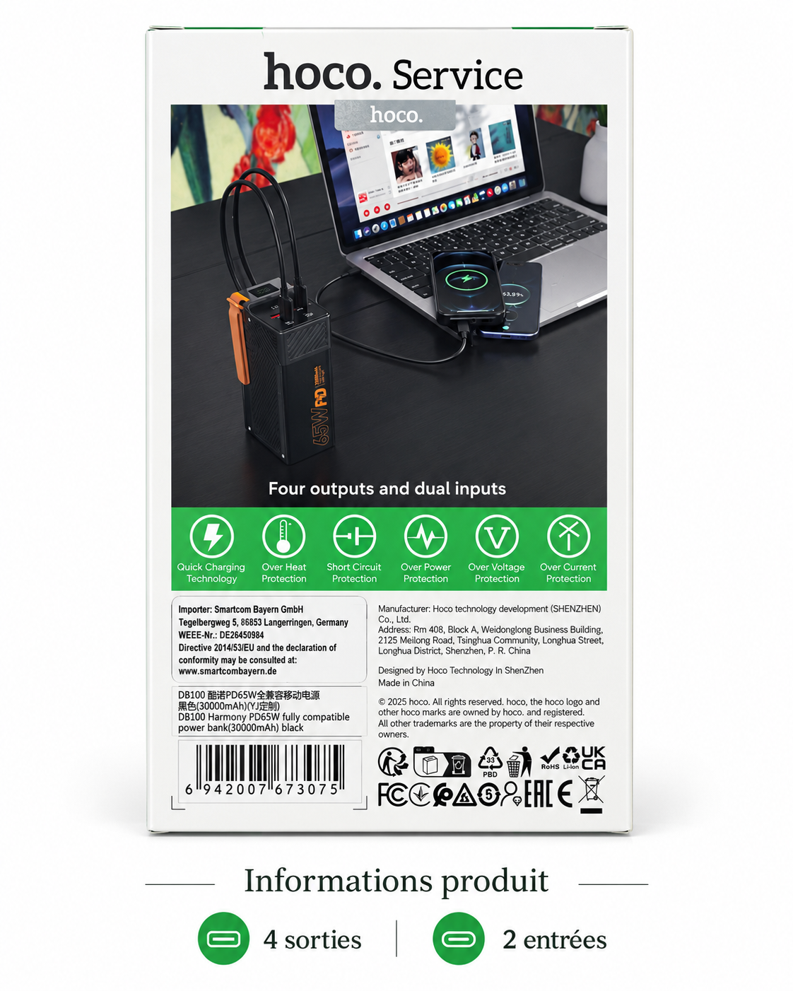 Batterie externe 65W 30000 mAh Hoco – Image 3