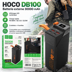 Batterie externe 65W 30000 mAh Hoco