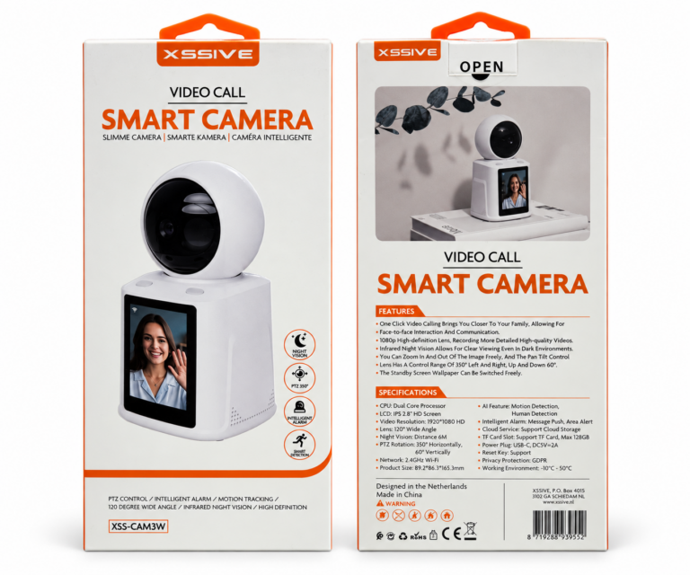 Caméra intelligente Wi‑Fi avec appel vidéo XSSIVE XSS‑CAM3W