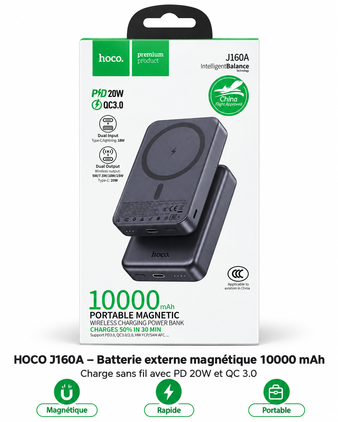 Batterie externe magnétique sans fil 10000 mAh – Image 4
