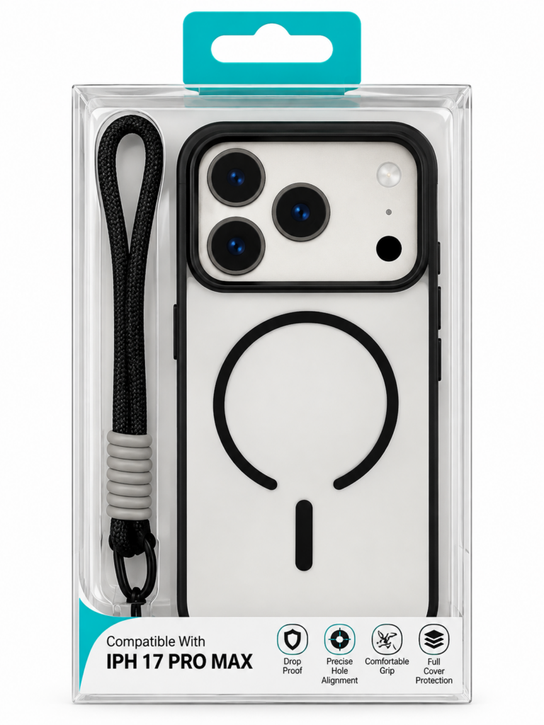 Case silicone avec bracelet Magsafe iPhone 17 Pro Max / 18 Pro Max