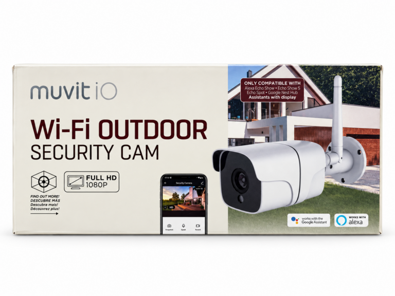Caméra de surveillance extérieure Wi‑Fi Full HD 1080p Muvit iO