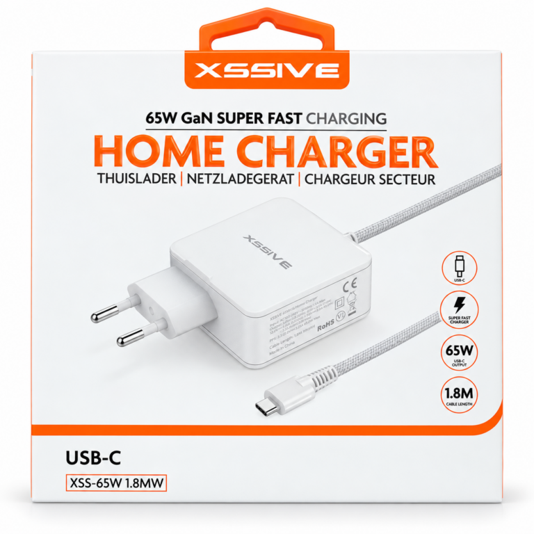Chargeur secteur 65W USB-C – Charge rapide câble 1,8 m