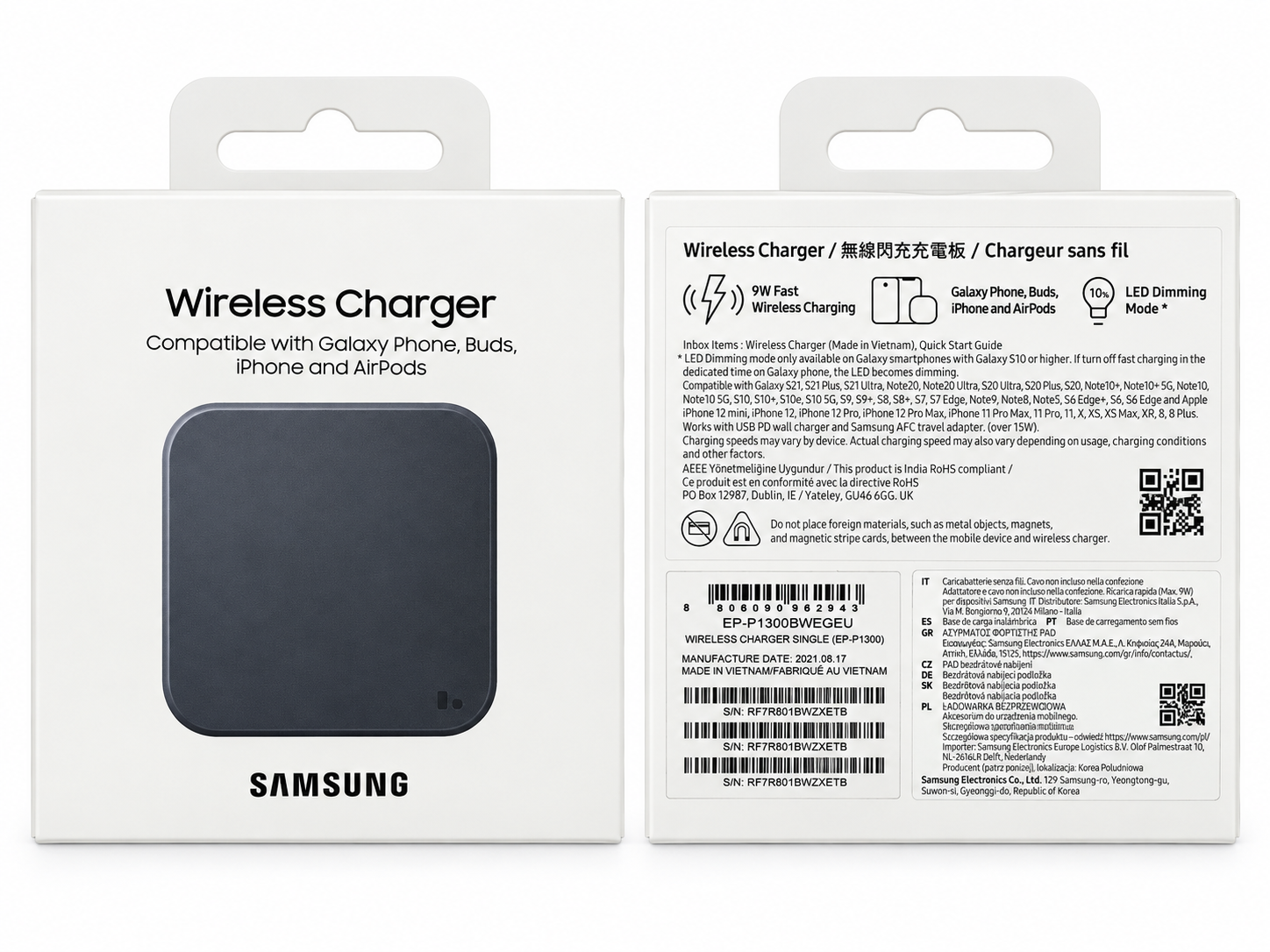 Chargeur sans fil Samsung 9W